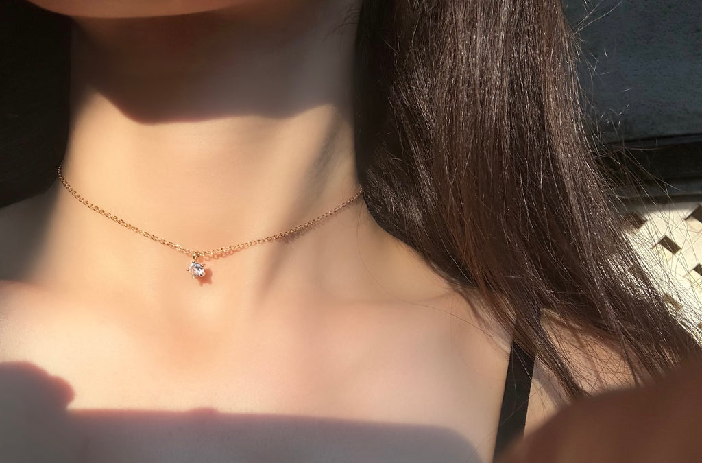 【TATIANA】(Silver925) Petty Fleur necklace Thallo Fortuna Trefoil Necklace mini layer, 24K Gold vermeil