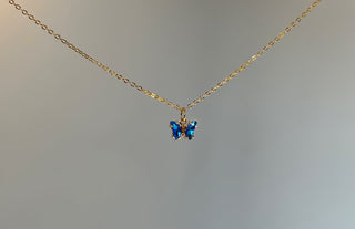 Deep Blue Seas Mini-Schmetterlings-Halskette