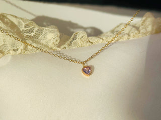 Shea Lilac Heart Necklace